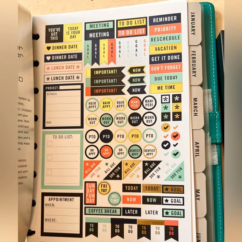 TUL Discbound Leather Undated Junior Planner Bundle -$FIRM!